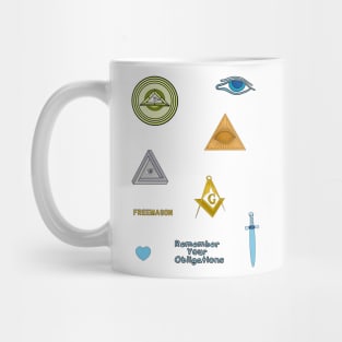 Freemasonry Symbols Freemason Masonic Occult Secret Society Mug